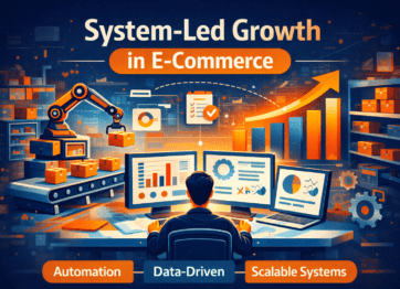 system led growth in e-commerce structured operations and scaling systems illustration